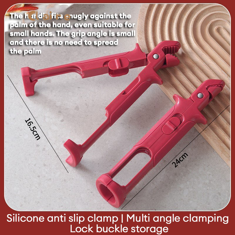 

2 in 1 Penjepit Panci Piring Mangkok Peganan Panci Pengorengan Anti Panas Anti slip / CH