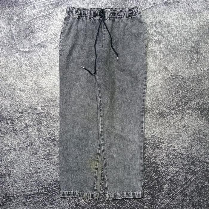 Celana panjang jeans kulot MONO MART pinggang karet bagus size 29-34