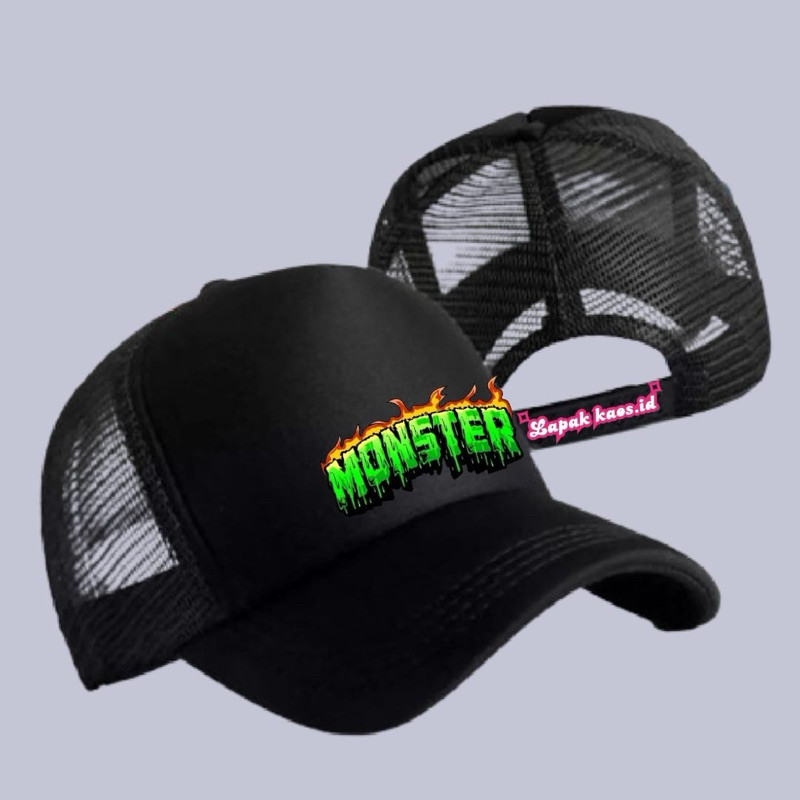 TOPI MONSTER - Topi trucker jaring Pria Wanita Dewasa Grosir kaos sablon