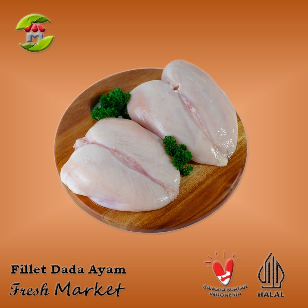 

[Bintaro] Boneless Fillet Dada Ayam Tanpa Kulit Pack 970gr - 1kg