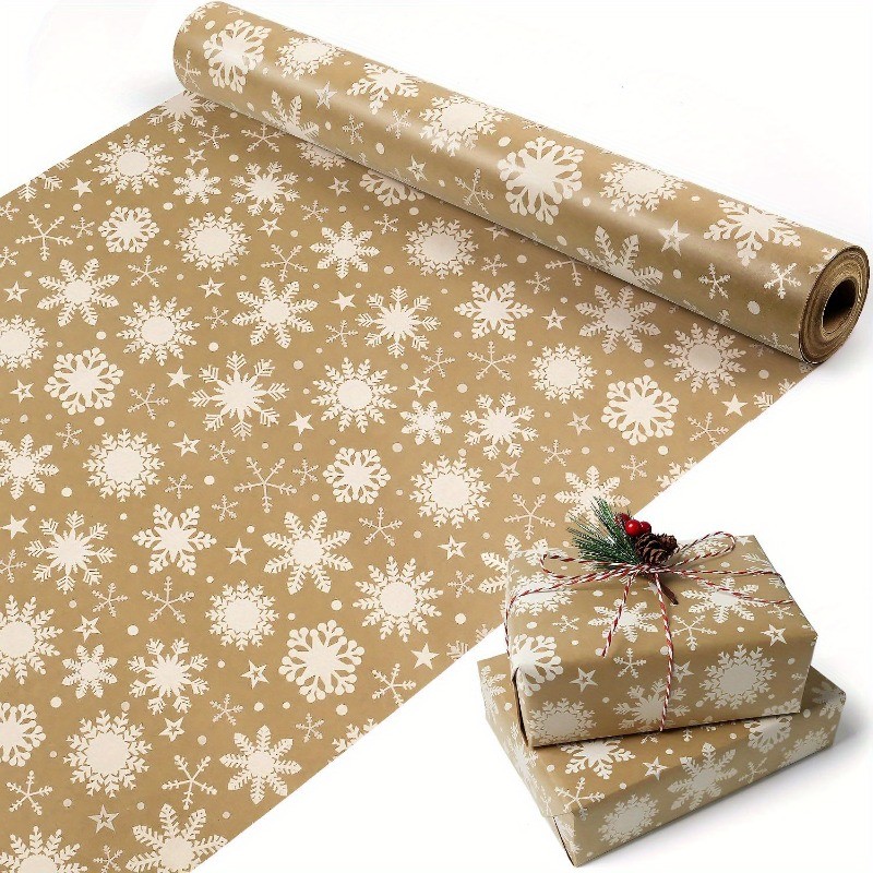 

Christmas Kraft Wrapping Paper Roll Large Size 50x70cm, Xmas Tree DIY Craft Paper Holiday Gift Packaging Sheets