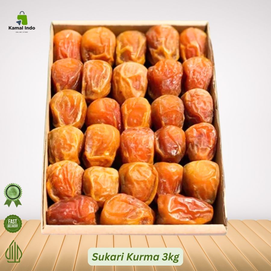 

Premium Kurma Sukari Al Qaseem 3kg | Lembut, Legit & Manis Alami | Kurma Favorit Keluarga