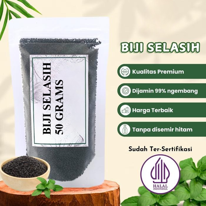 

50gr Biji Selasih Super / Basil Seed 100% PREMIUM