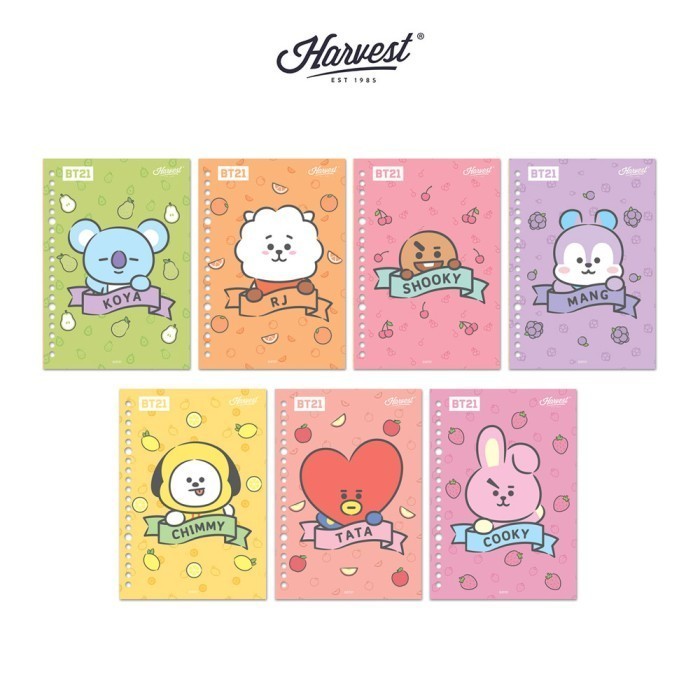 

COD Harvest BT21 Kertas Binder / Loose Leaf Sweet Fruits - Bundle isi 7
