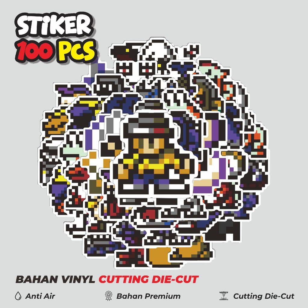 

Terbaru! 50 pcs Stiker Pixel Digimon V8 Dekorasi Lucu Kreatif untuk Notebook, Skateboard, HP