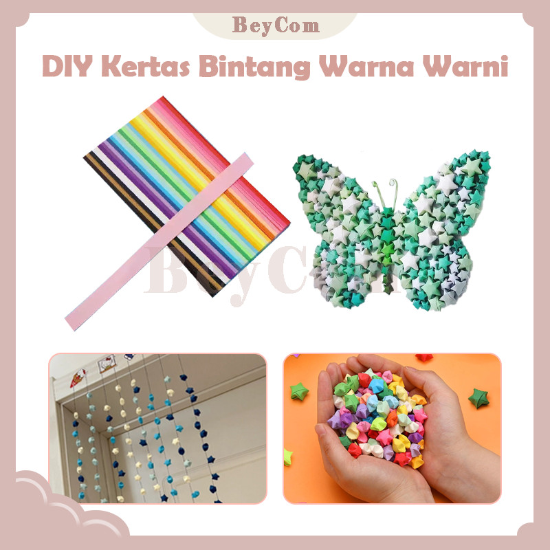 

540 Pcs Kertas Origami Bintang Warna Warni/Kertas Origami Bintang