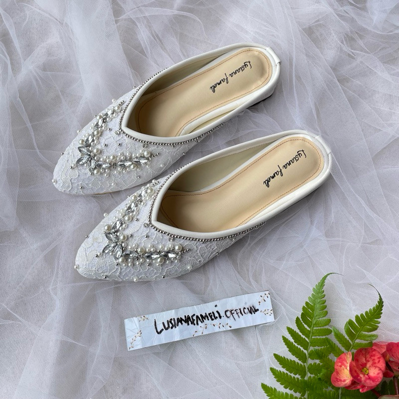 GHA_ERIN I Sepatu wanita hels payet Wedding Shoes Payet High Heels sepatu Kondangan Lamaran Wisuda A