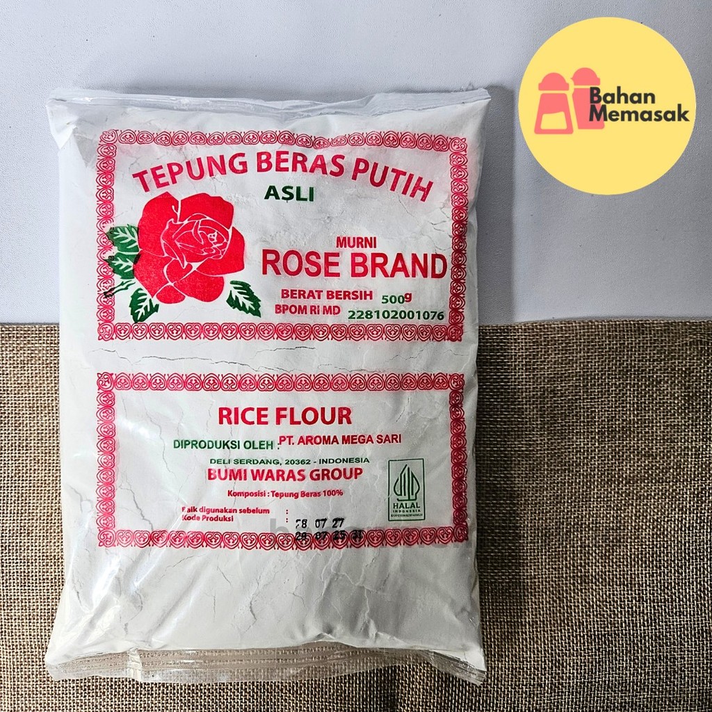

Tepung Beras Putih Asli Murni Rose Brand 500 gram BPOM Halal