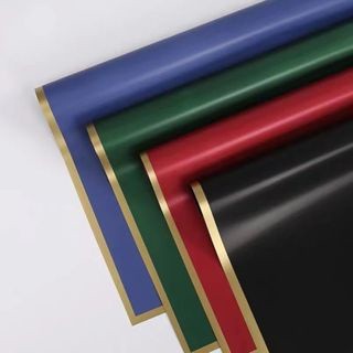 

kireipaper - FLOWER WRAPPING SOLID GOLD LINE COLOR CELLOPHANE 1 LEMBAR / KERTAS BUKET BUNGA HAND BOUQUET WRAP PAPER