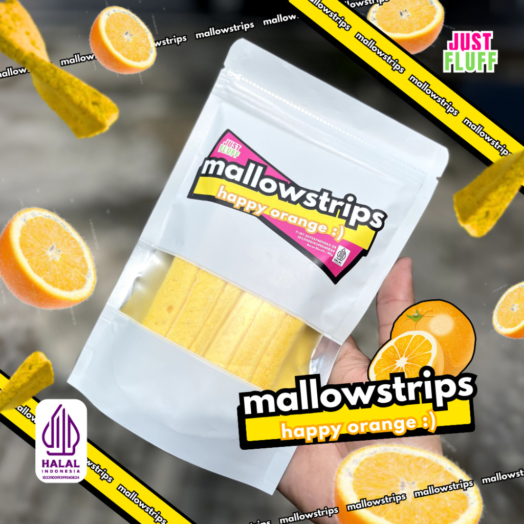 

Emama.store Mallow Strips Happy Orange JustFluff Marshmallow [HALAL] [1 PACK]