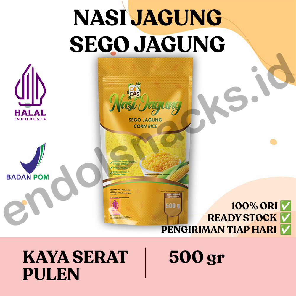 

SEGO BERAS NASI JAGUNG SINGKONG CO CAS GITA 500 GRAM Kemasan Baru
