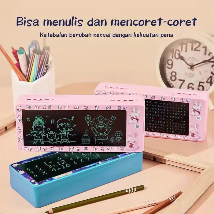 

[READY] Aimilo Drawing Box Kotak Pensil Aesthetic Dengan Papan Coret Tempat Pensil Anak Laki Laki Waterproof Kotak Pensil Anak Perempuan - Astronaut -Biru