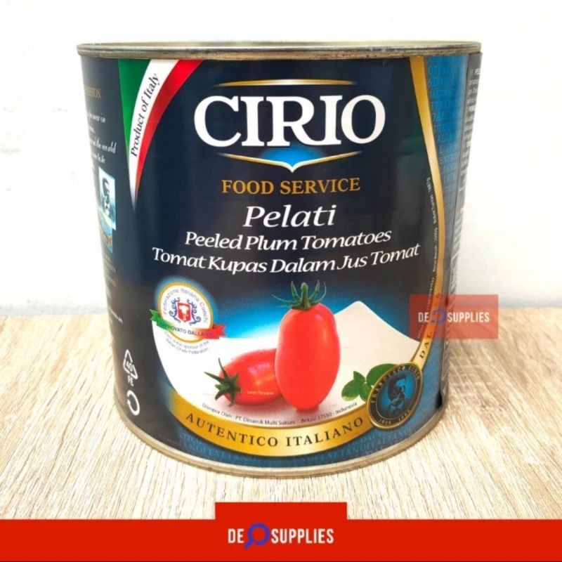

Cirio Peeled Tomatoes Pelati 2.5kg - Tomat Kupas Italy Plum 2500gr