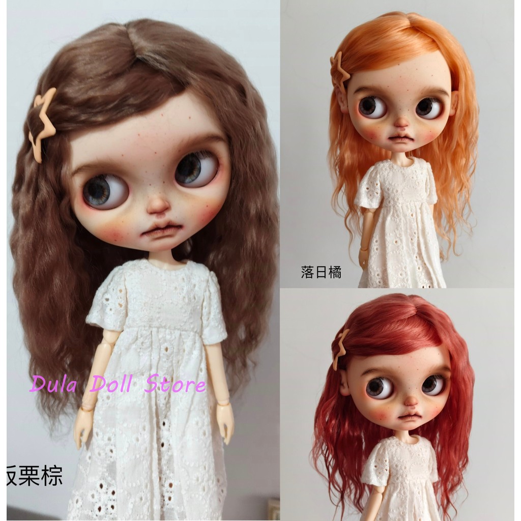 Dula Doll Wigs for Blythe Qbaby natural Mohair 9-10 inch head circumstance