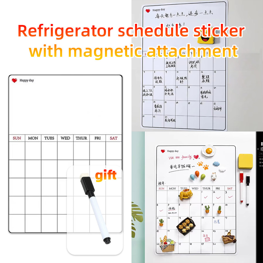 

【1SET】 Whiteboard Magnetic Aliran tinta merata untuk tulisan halus Schedule Board Whiteboard /papan tulis magnet kulkas