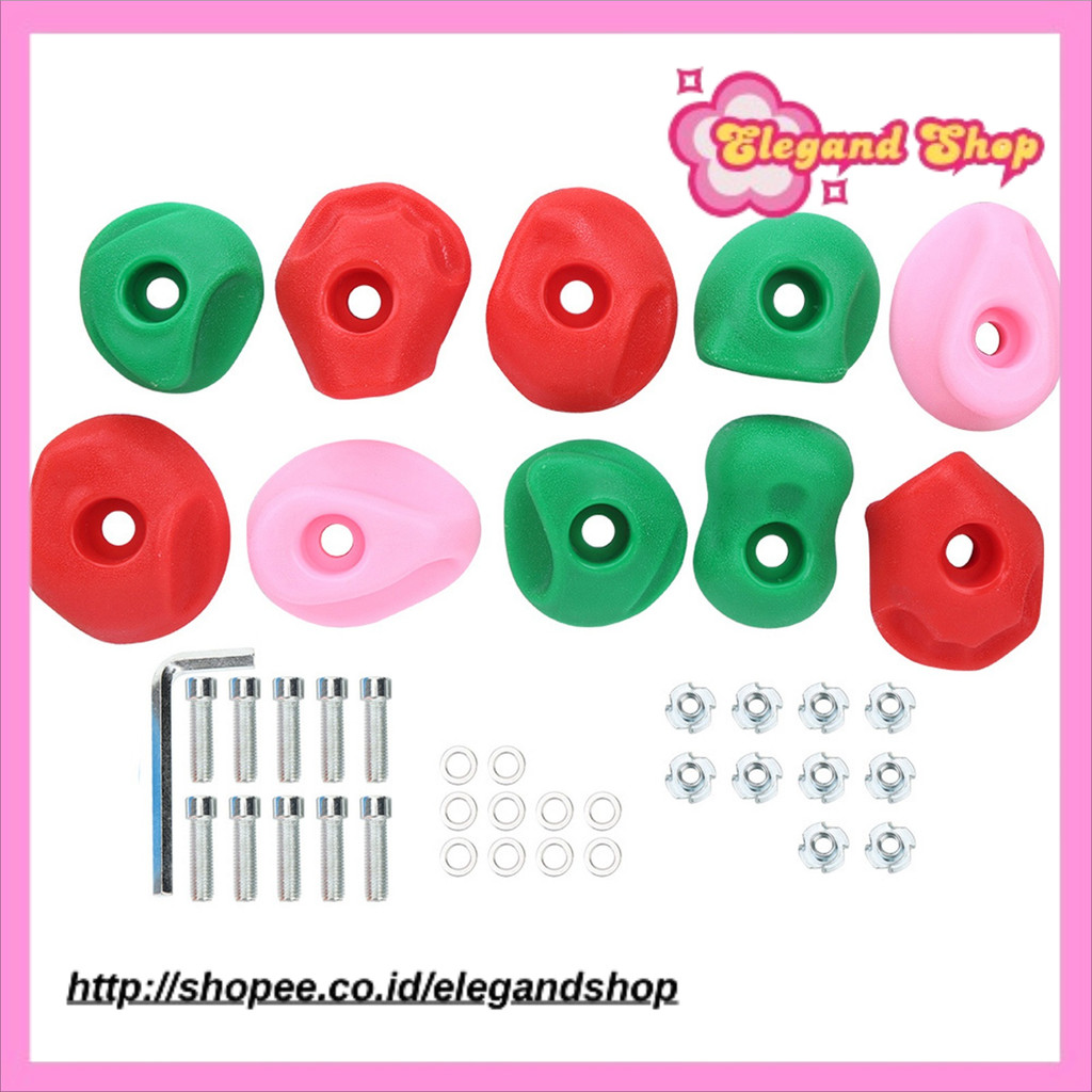 10Pcs Climbing Holds MultiColored Large Rock Climbing Holds Outdoor Large Rock Wall Grips