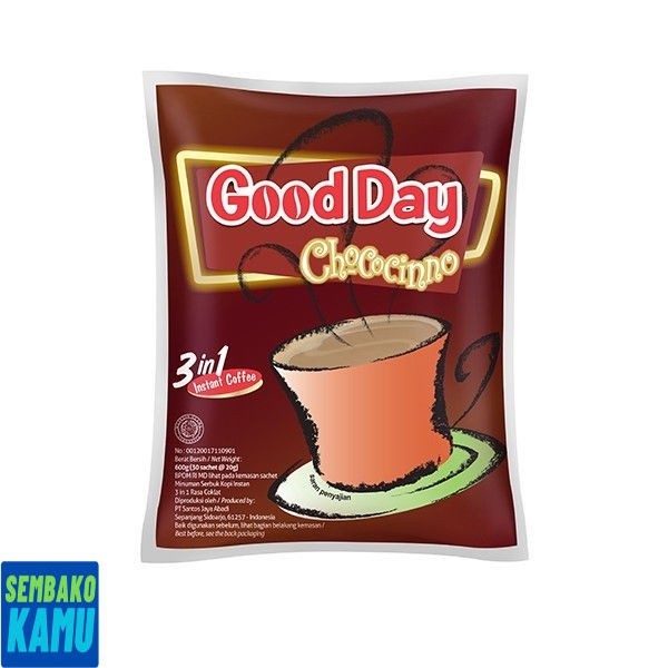 

Good Day 3 In 1 Chococinno Bag 30 pcs x 20 gr - Kopi