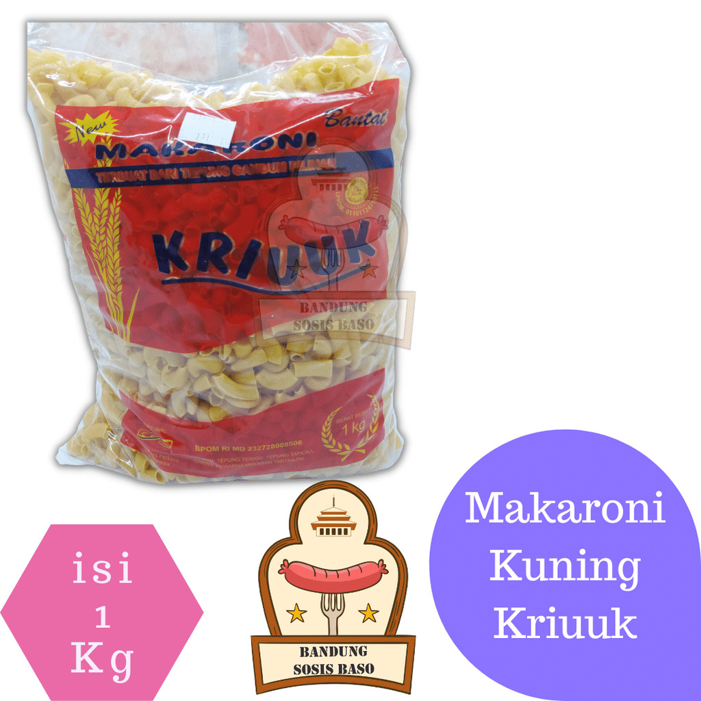 

Makaroni Kuning Kriuk 1kg - Bahan Makaroni Goreng Mekar & Super Renyah