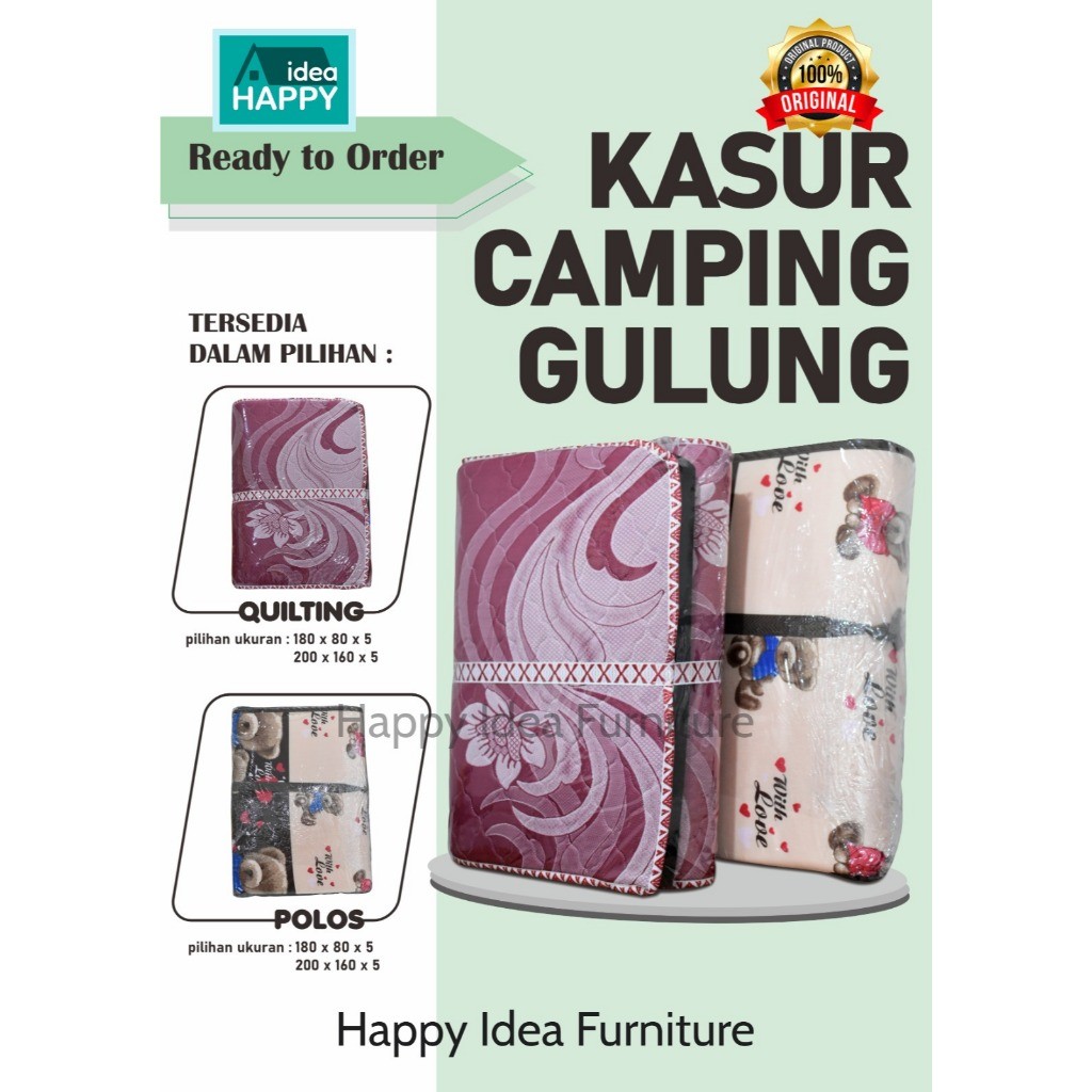 𝗛𝗮𝗽𝗽𝘆 𝗜𝗱𝗲𝗮 - FREE ONGKIR  Kasur Lipat Murah 80 Cm by BIGLAND Kasur Camping Kasur Lipat Kasur Lantai