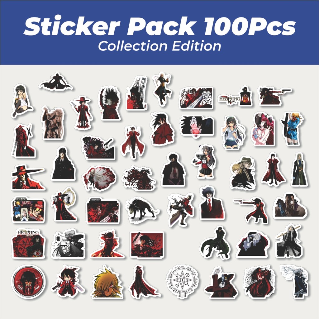 

Hot Stiker Anime Series Hellsing Karakter Mix Lucu Anti Air Stikers Berperekat Waterproof Sticker Decal Buat Motor Helm Buku Journal Koper Casing HP Laptop Botol Minum