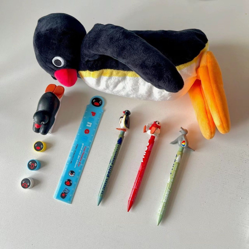 

Cartoon Cute Penguin Plush Pencil Case Back To School Supplies For Girls Students Kids Plush Pen Bag Kawaii Pen Pouch Box