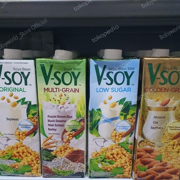 

V-Soy Plant Based Soybean Milk 1L Original / Low Sugar / Multi Grain / Golden Grain