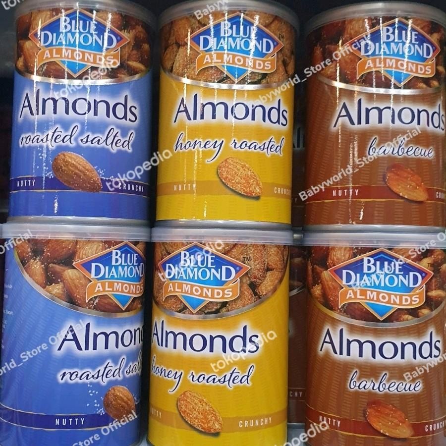 

Blue Diamond Almonds Kacang Almond Roasted Import 150gr Rasa Salted / Honey / BBQ