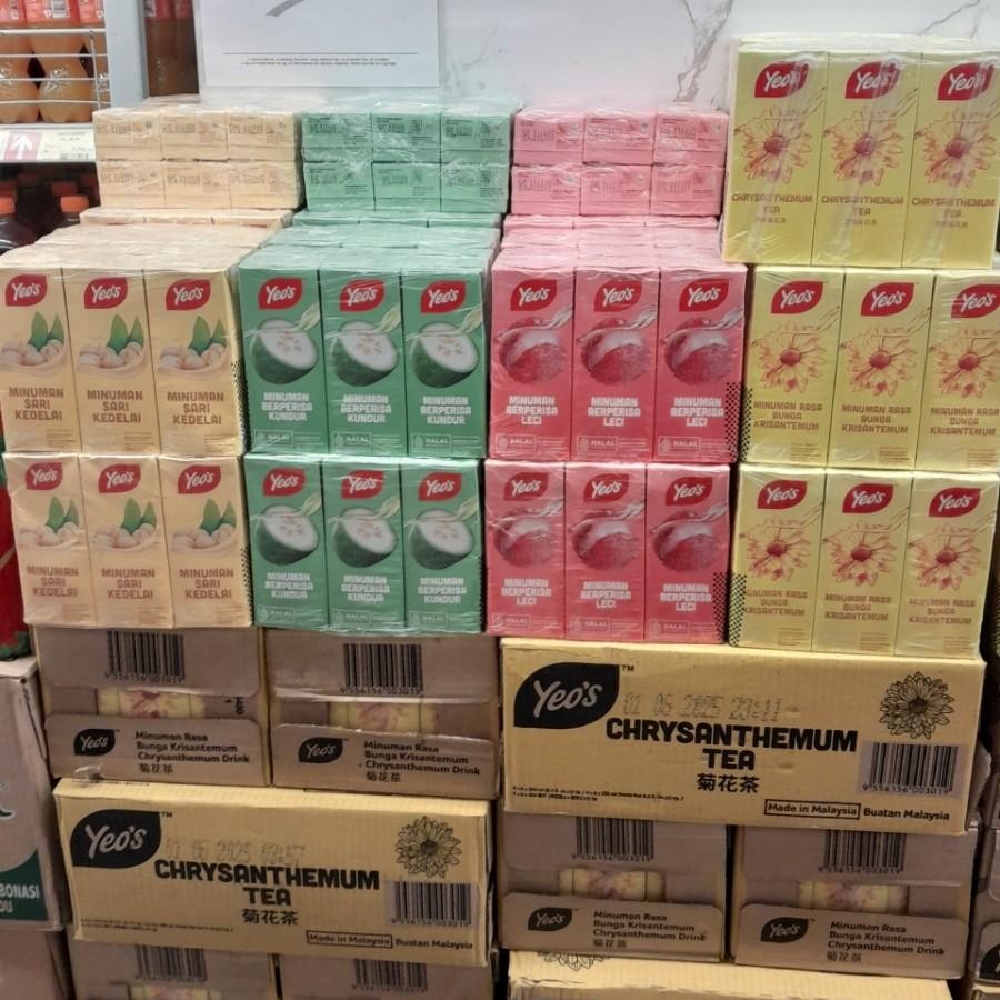 

Yeo's Pack Isi 6x250ml Minuman Varian Crysantemum / Wintermelon / Soya Bean / Lychee