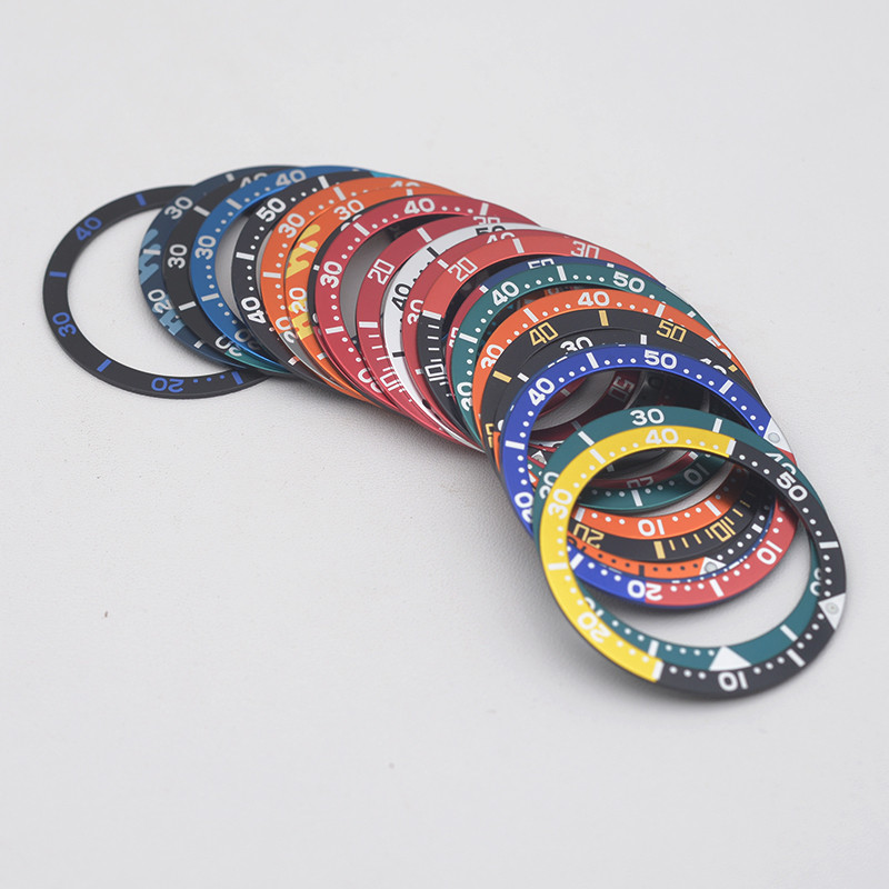 38x31.5 mm Aluminum Watch Bezel Insert Fit Seiko 5 SKX007 SKX009 SRPD Watch Cases NH35 NH36 Case Rin