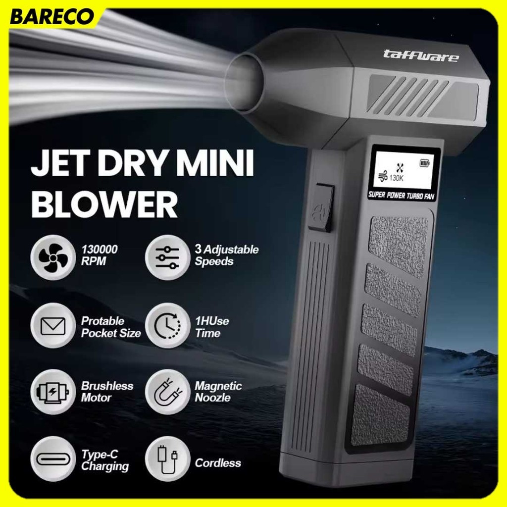 Taffware Mini Turbo Violent Air Blower Cordless Jet Portable 130000RPM - PAR-13