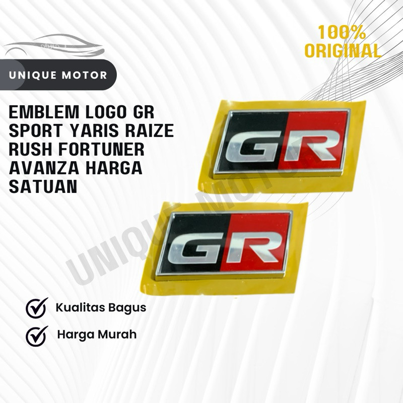 Emblem Logo GR Sport Yaris Raize Rush Fortuner Avanza