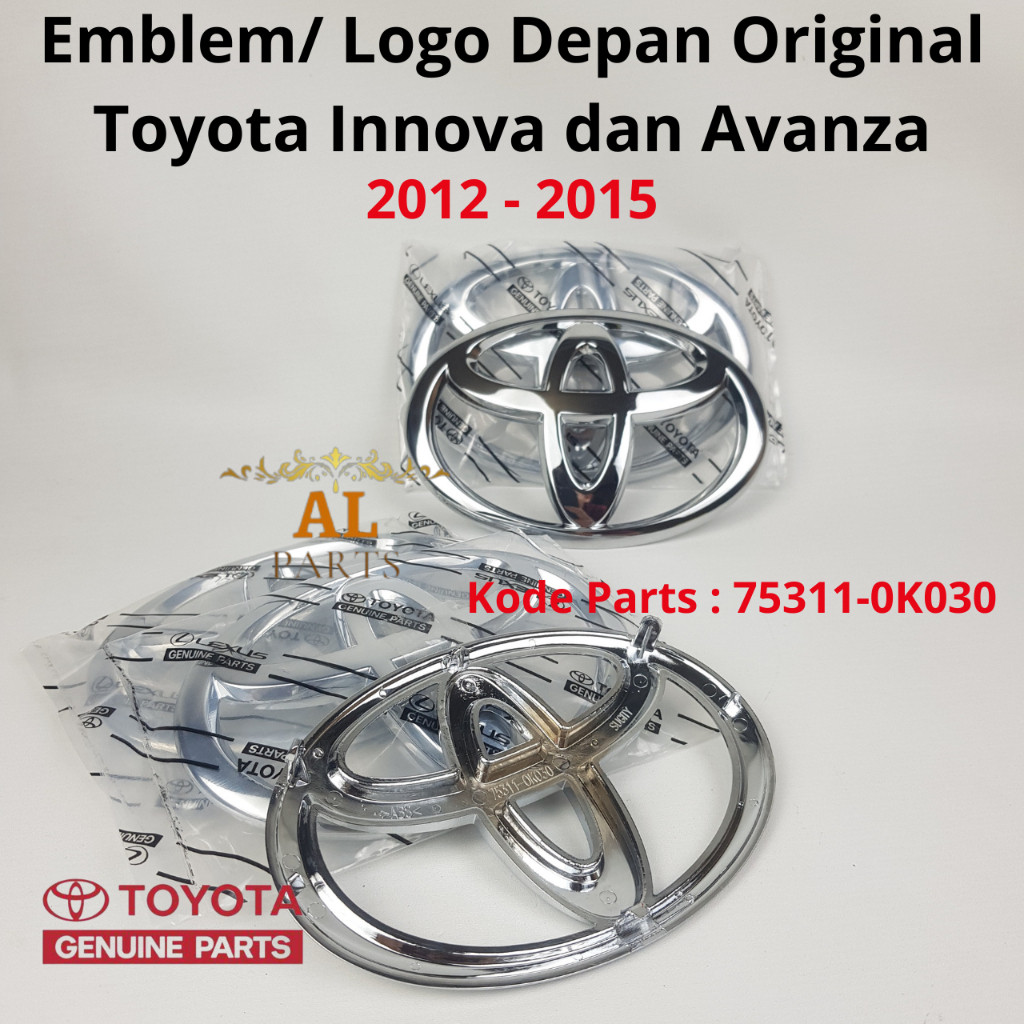 Toyota Emblem Logo Depan Original Toyota Innova Dan Avanza 2012-2015 Kode parts: 75311-0K030/ Logo G