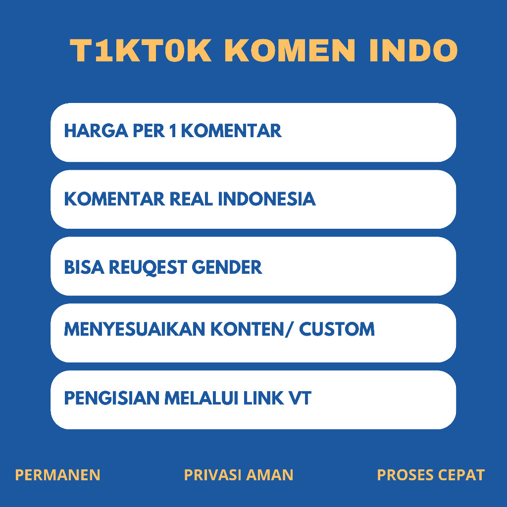 JASA TIK  TOK KOMEN COMMENT INDO