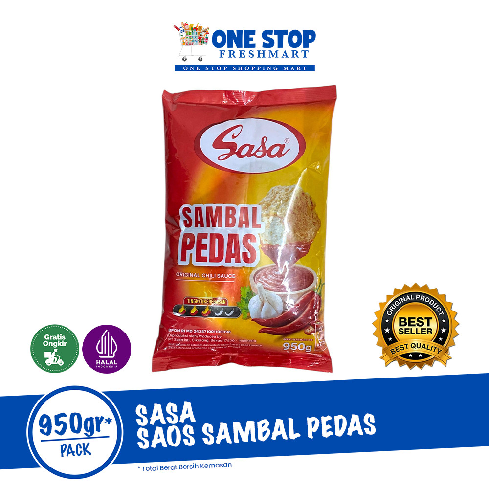 SASA SAUS SAMBAL ASLI 950ML /SASA SAUS SAMBAL REFILL PACK 950ML
