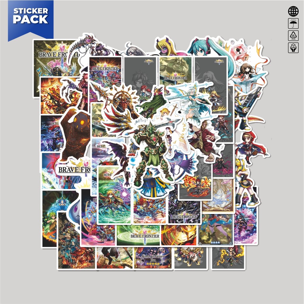 

[100PCS]Stiker Pack Stiker Game Brave Frontier Char Mix 13