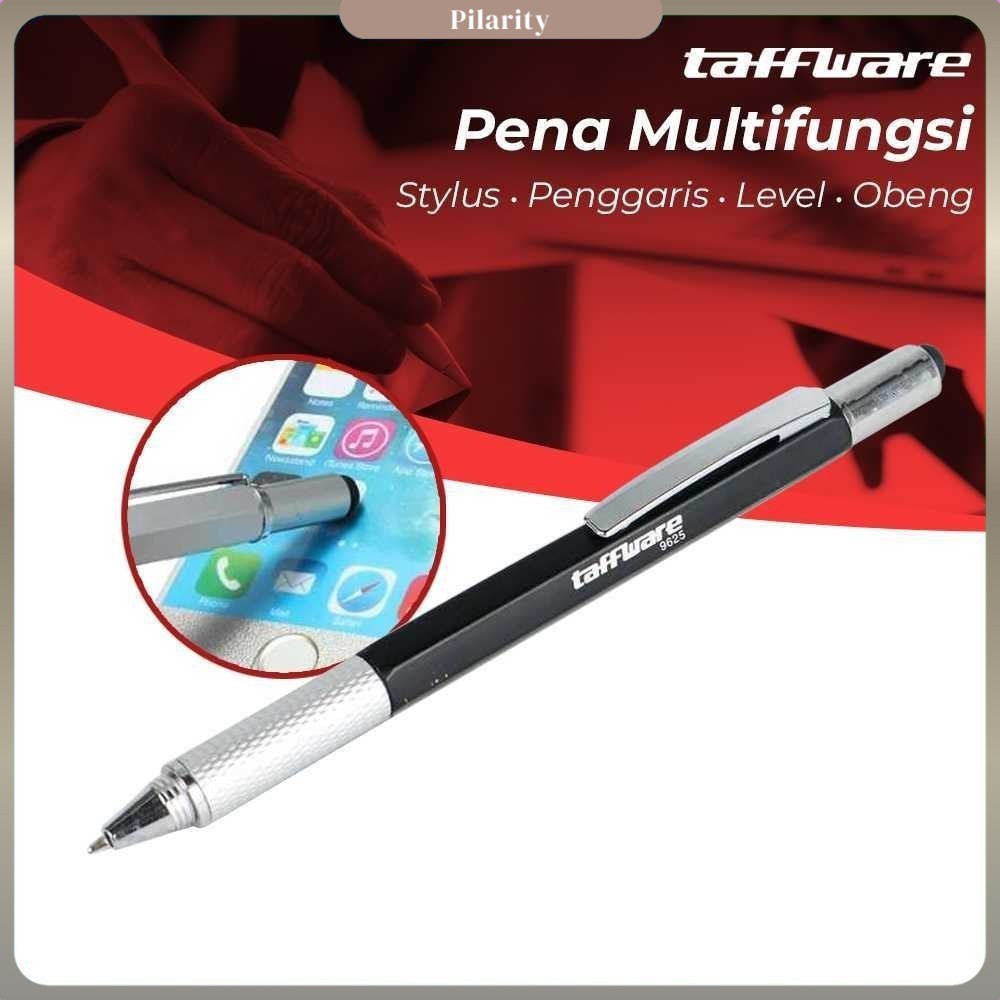 

Taffware Pena Multifungsi Plastik Stylus Penggaris Waterpass Obeng - 9625