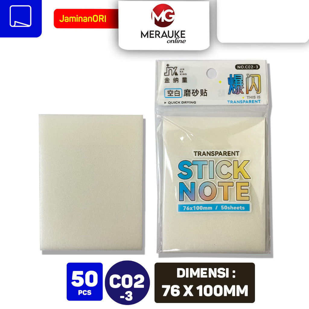 

JIN NA XING Sticky Notes TRANSPARENT C02-3