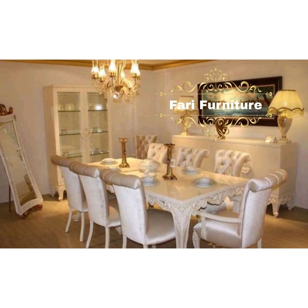 meja makan minimalis busa kayu jati furniture mewah elegant klasik modern mebel jepara