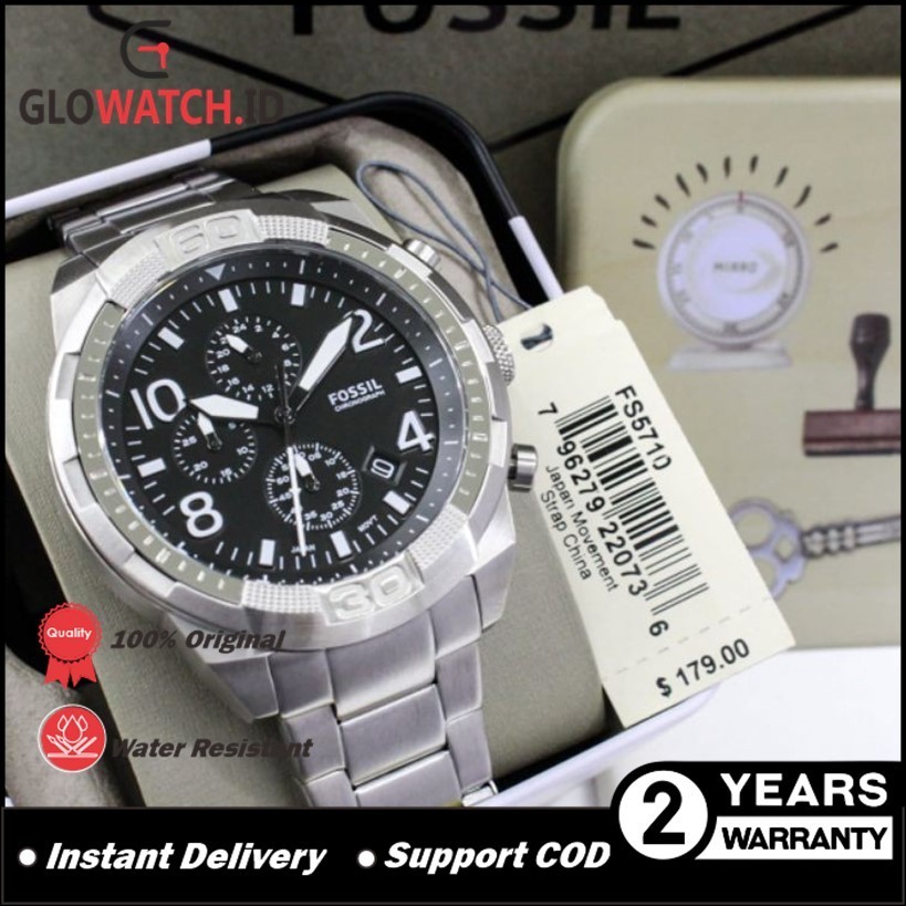 [Promo] Jam Tangan Pria FS 5710 / FS5710 Bronson Chronograph Stainless Steel Original (Garansi 2 tah