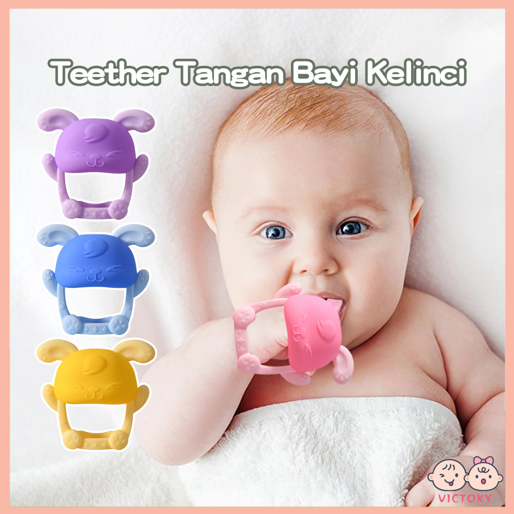 VICTOKY Teether Tangan Bayi / Teether Gelang Bayi / Mainan Gigitan Bayi 3 Bulan