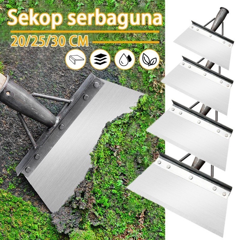 Sepatu rumput Sekop Pembersih Taman Sekop Datar Tajam Alat Sekop Pertanian Tanah Penyiangan Multifun