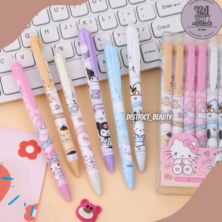 

Pen Gel Hapus Sanrio Pen Cetek Bisa Hapus Cinamonrol Erasable Pen Kuromi Pen Cinnamonroll Pulpen Mekanik