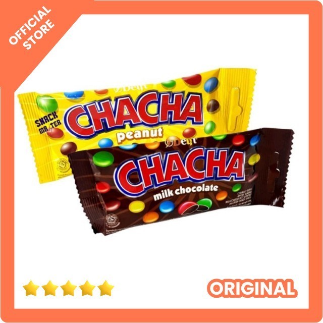 

DELFI Chacha 40gr single pack peanut coklat susu aneka warna