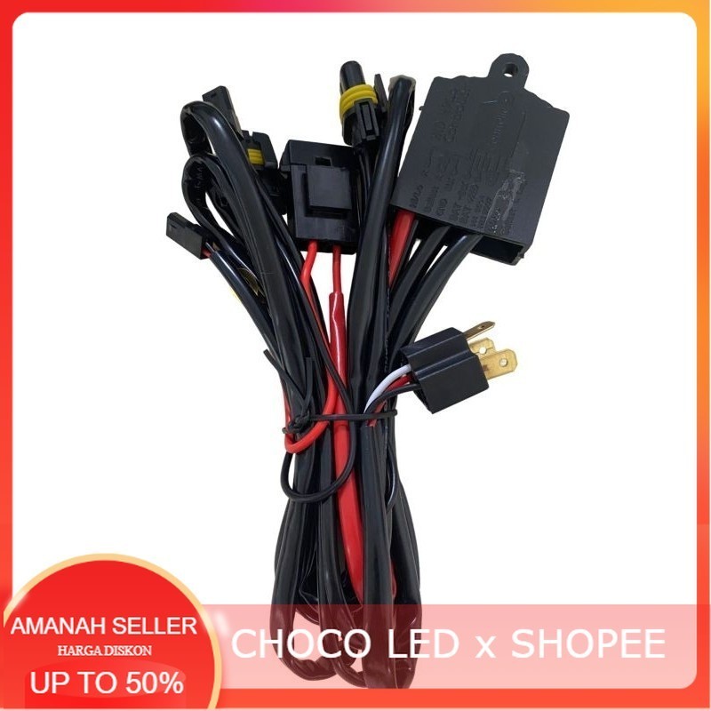 COD Relay Set H4 Relay Lampu Biled Projie HID Led Motor Led Mobil H4 CR7 12V Premium Quality