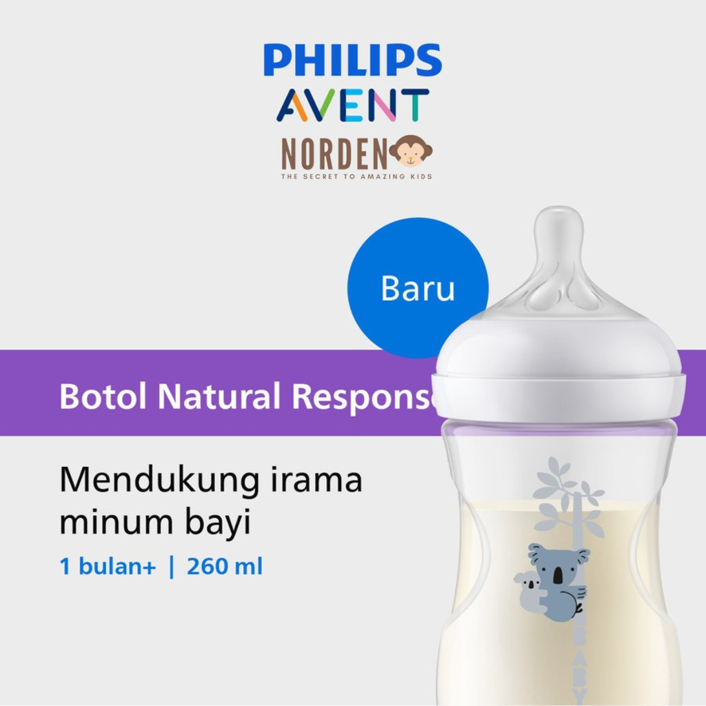 Philips Avent Milk Bottle Natural Response / Botol Susu Bayi Avent / Botol Bayi