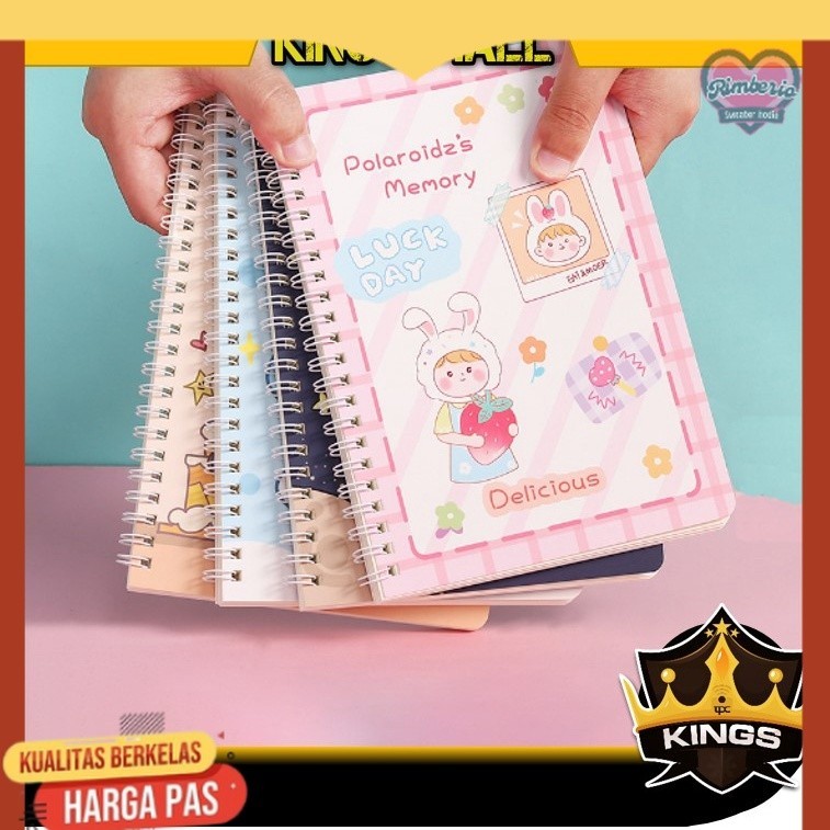 

KINGS - S5908 Buku Tulis A5 Lucu Ring Motif Random 60 Lembar / Diary Book Buku Tulis Anak Sekolah / Buku Agenda / Buku Catatan