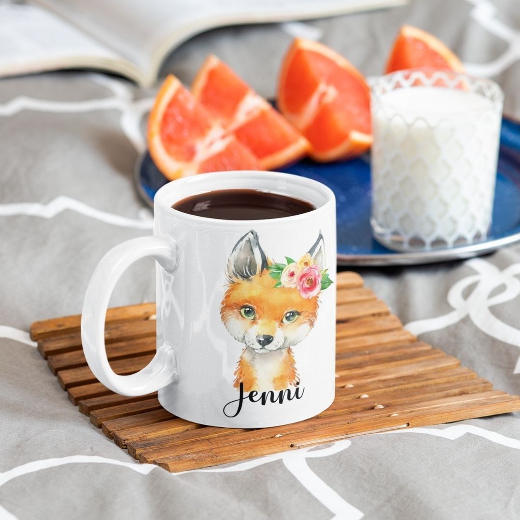 

Gelas Lucu Gambar Baby Fox dan Bunga Watercolor Keko
