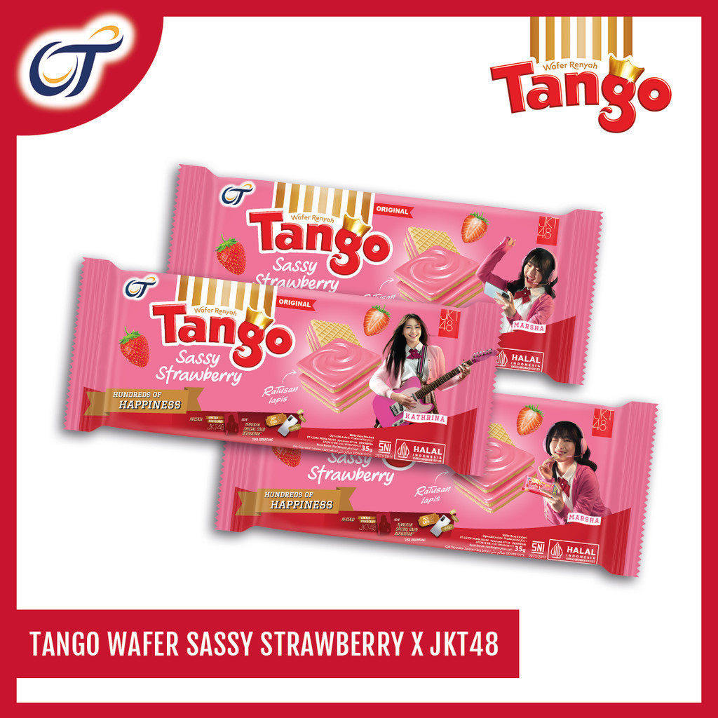 

Tango Wafer Sassy Strawberry 35GR EXCLUSIVE JKT48 - [Isi 10 Pcs]