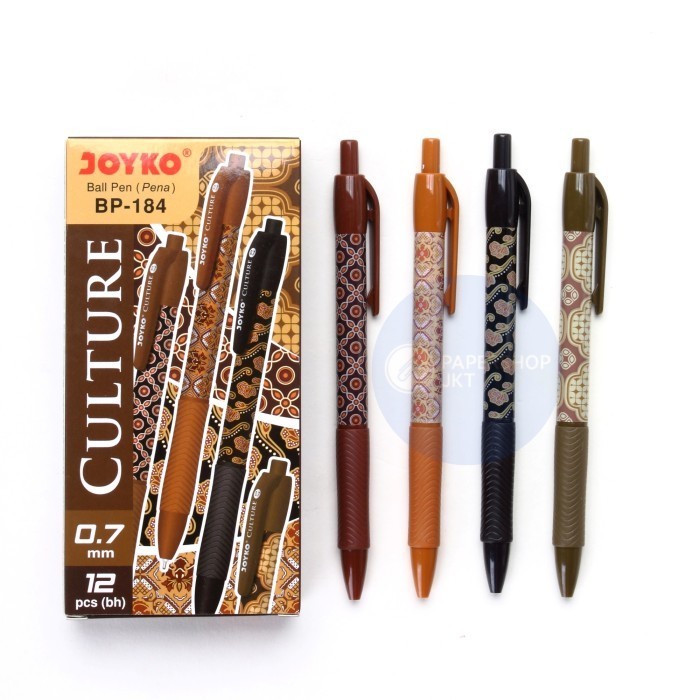 

promo ✨ -Pulpen Joyko Culture Batik BP-184 HITAM ( Per lusin )