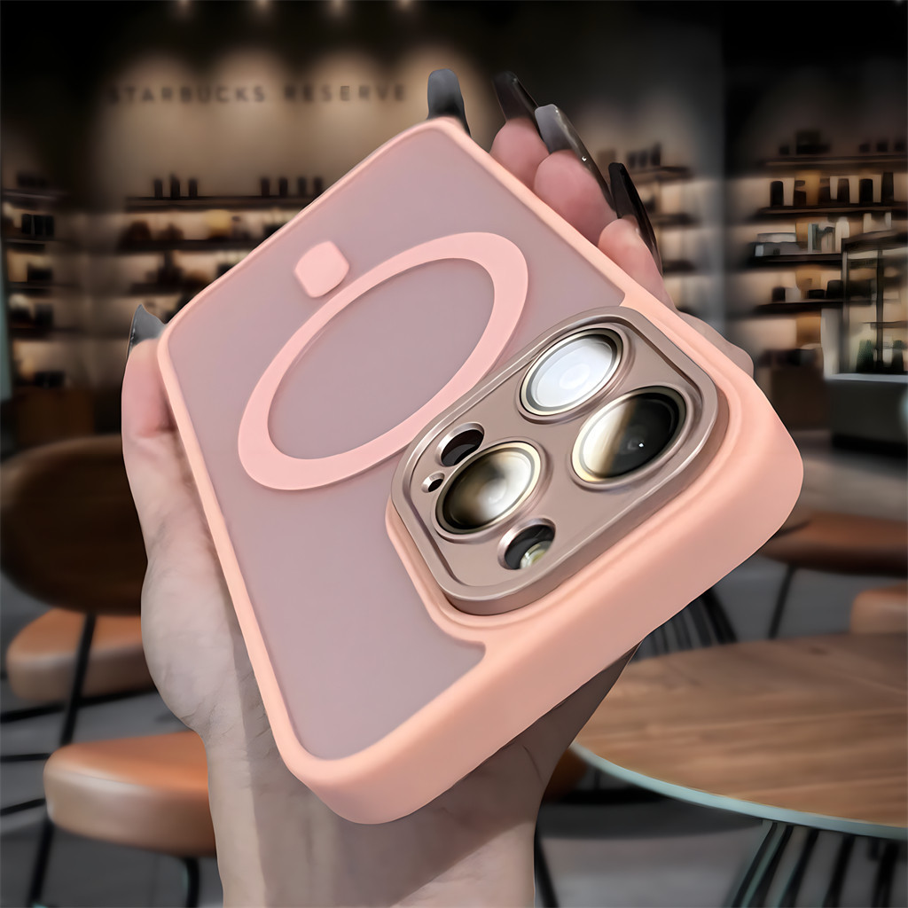 Magsafe Matte Bumper Shockproof Luxury Case For iPhone 15 14 11 12 13 Pro Max Clear For Wireless Cha